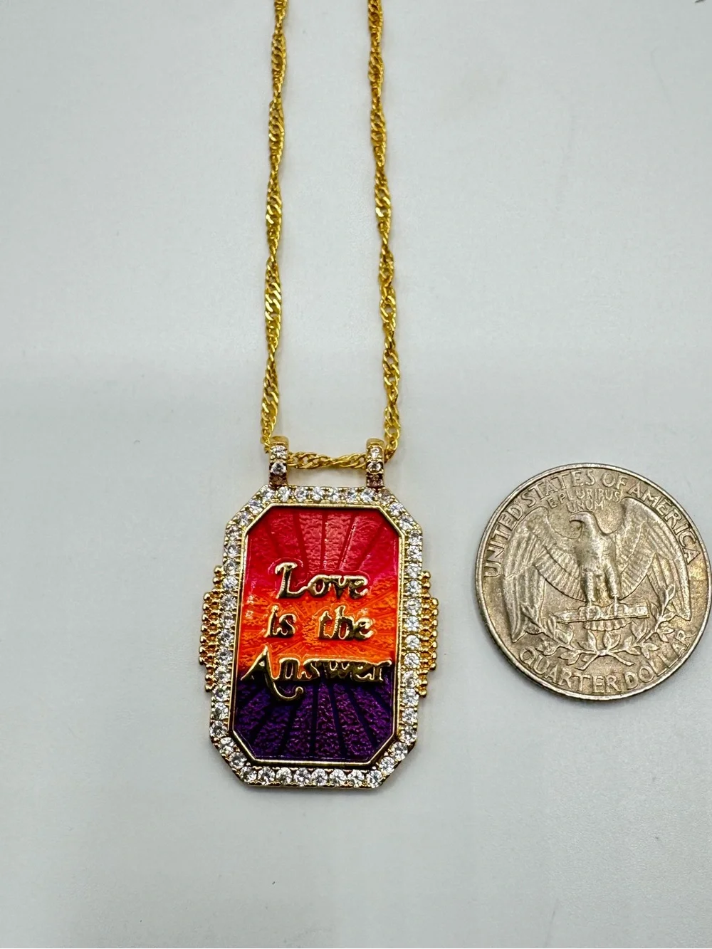 18k “Love is the Answer” Pendant